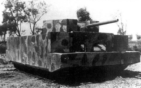 Т-34, экранированный бетоном