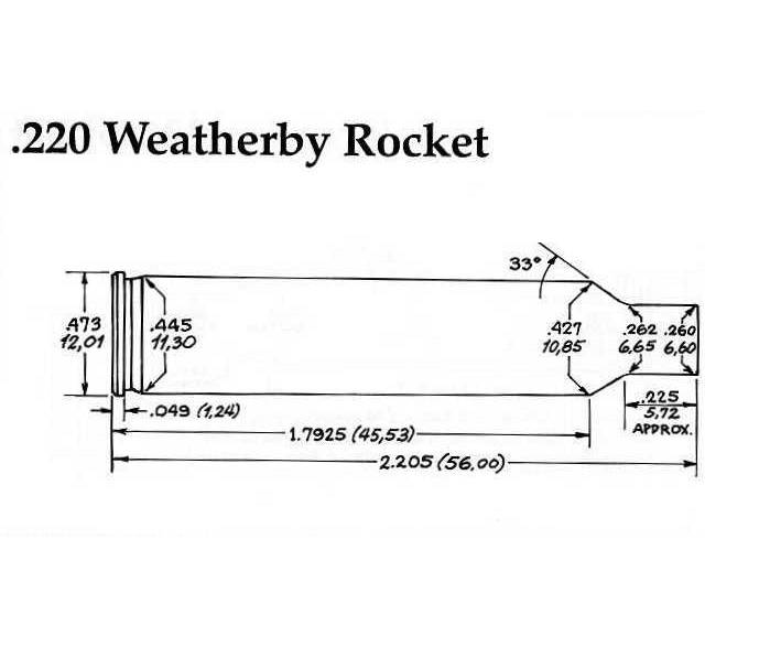 Патрон .220 Weatherby Rocket