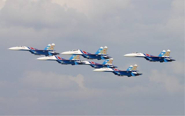 Первая репетиция воздушной части парада Победы прошла над Москвой Первая репетиция воздушной части парада Победы прошла над Москвой