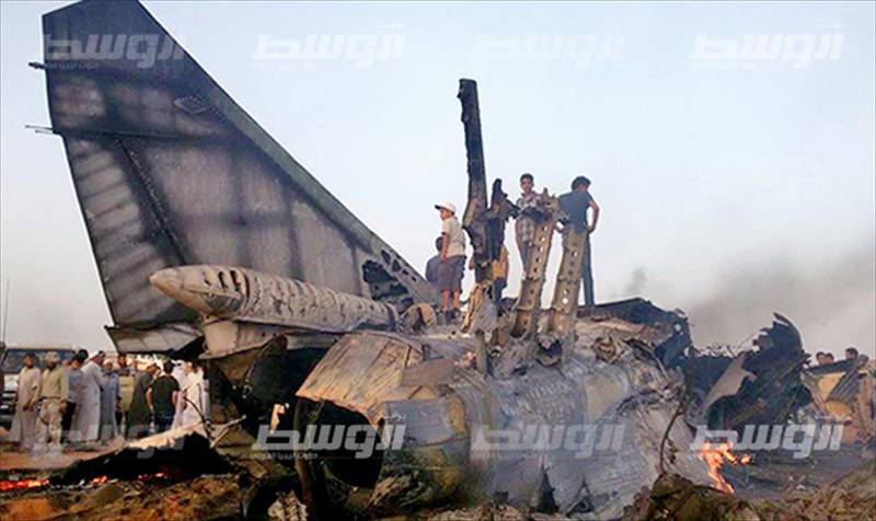 Упавший МиГ-25 ВВС исламистов "Рассвета Ливии"