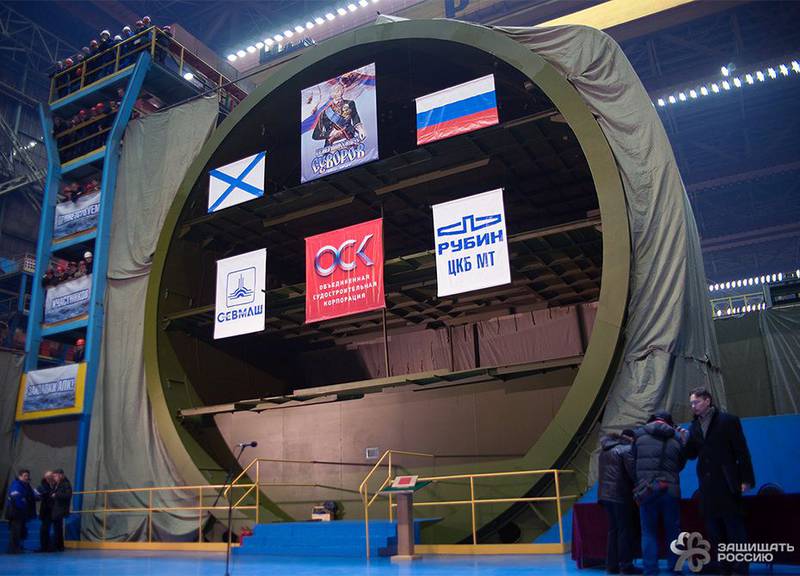 Корпус нового подводного ракетоносца «Генералиссимус Суворов» сформируют к концу 2015 года