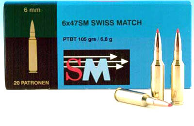 Патрон 6x47 SM Swiss Match