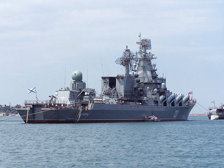 Крейсер «Москва» применил в Атлантике ракету ЗРК «Форт»