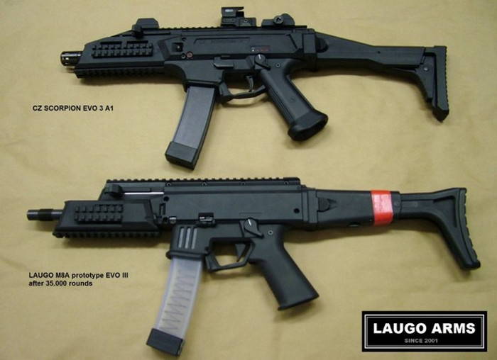 Многообразие моделей пистолета-пулемета Scorpion Evo 3