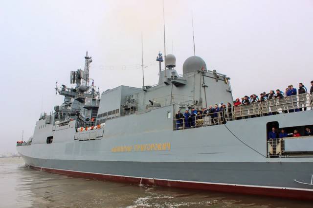 Фрегат «Адмирал Григорович», построенный для ЧФ, станет участником парада в Балтийске