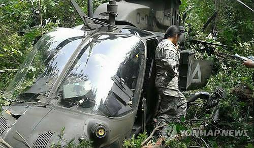 Американский военный вертолет разбился в Южной Корее