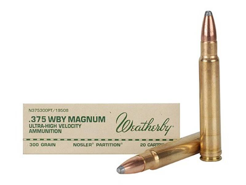 Патрон .375 Weatherby Magnum