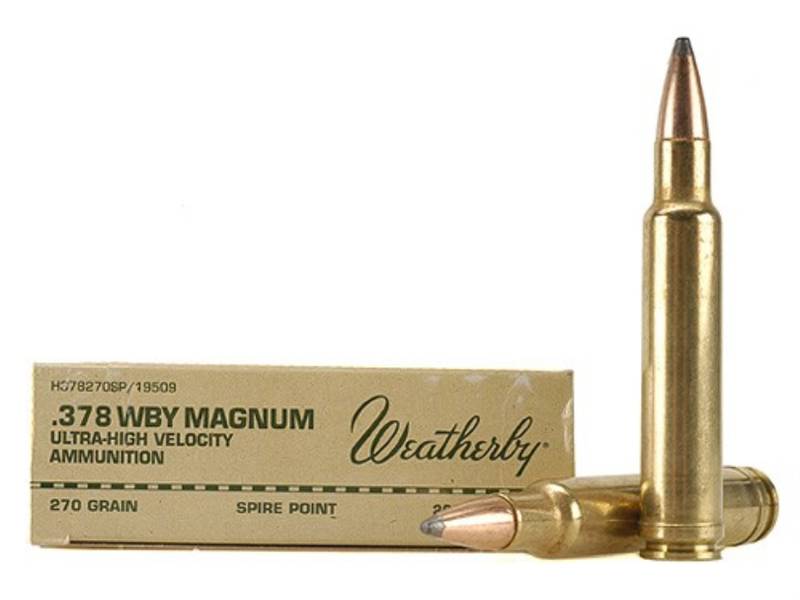 Патрон .378 Weatherby Magnum. 