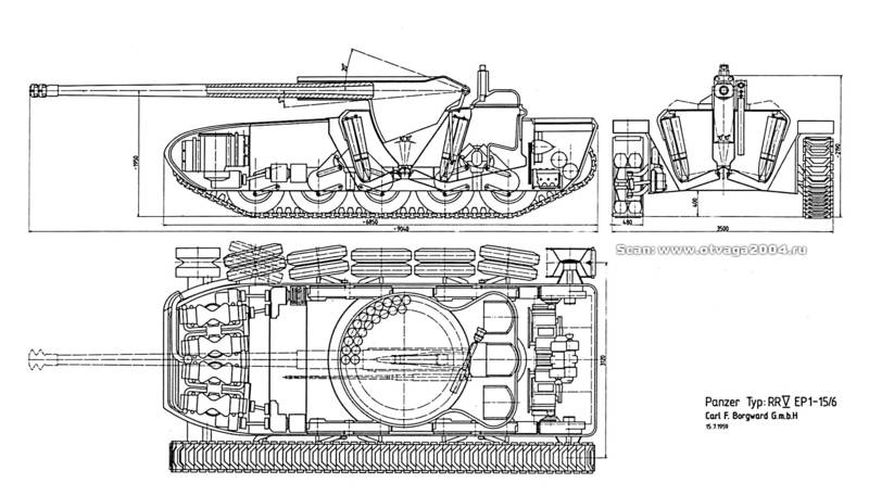 Германский танк «Леопард» мог бы быть колесно-гусеничным, иметь автомат заряжания и четыре двигателя