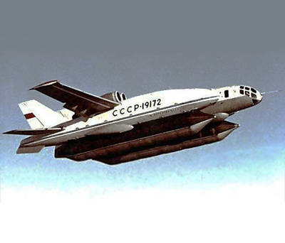 Эксперименальный самолет-амфибия с вертикальным взлетом ВВА-14