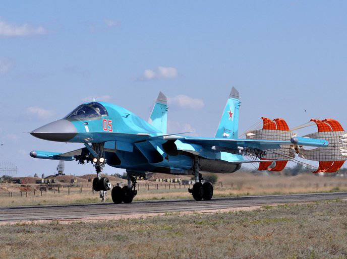 Российские Су-34 разбомбили командный пункт террористов