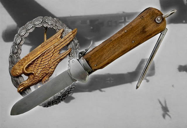 Нож парашютиста «Люфтваффе» с гравитационным лезвием «Luftwaffe gravity knife»