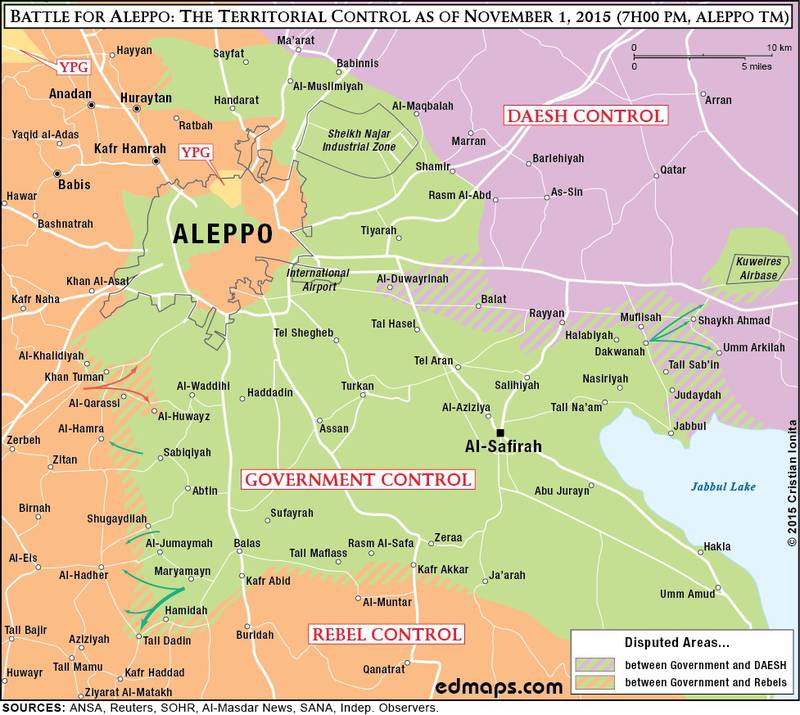 Военная обстановка в Сирии к 2 ноября 2015 года