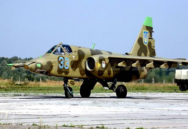 Украинский Су-25 рухнул в Запорожье