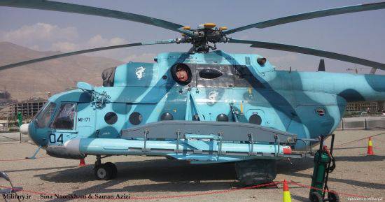 Иранский вертолет Ми-171 с противокорабельной ракетой Noor