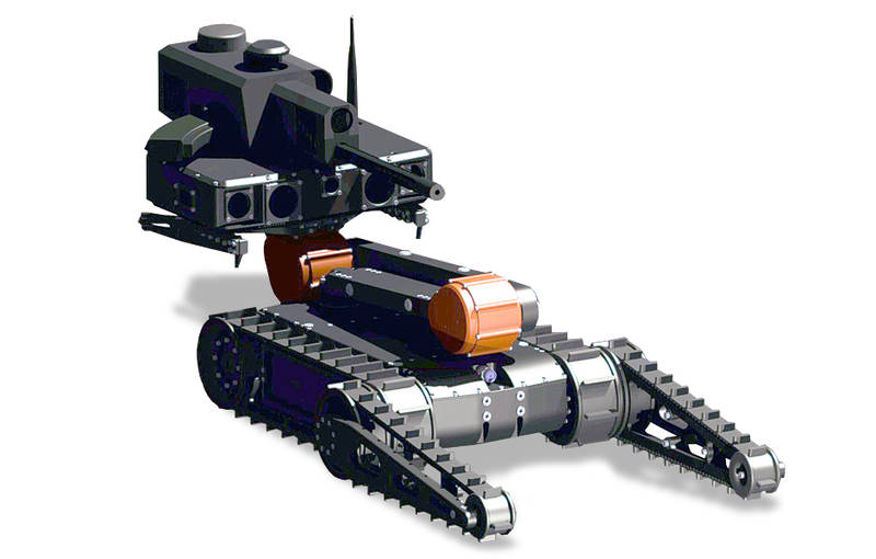 Легкий мобильный тактический робот со стрельбовым модулем Минирэкс РС1А3