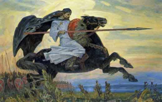 Богатыри-монахи Пересвет и Ослябя в Куликовской битве