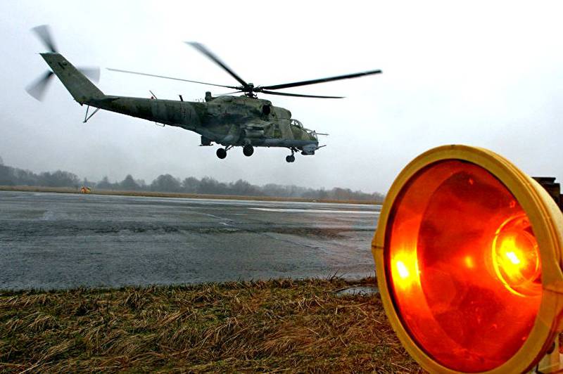 Российские вертолетчики отработали обнаружение террористов