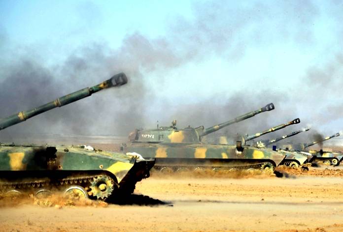 Сирийская артиллерия «поливает» террористов в Сальме шквальным огнем