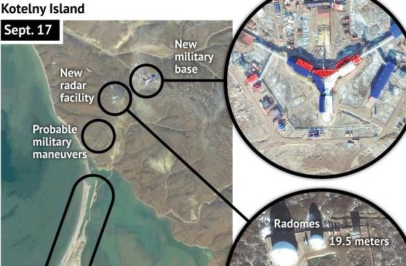 Американские спутники сняли «военное присутствие России в Арктике»