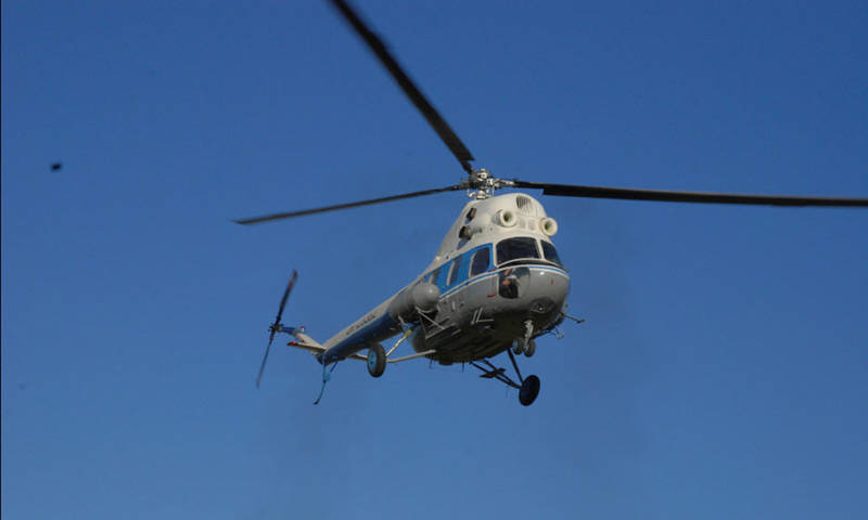 В Полтавской области упал вертолет Ми-2