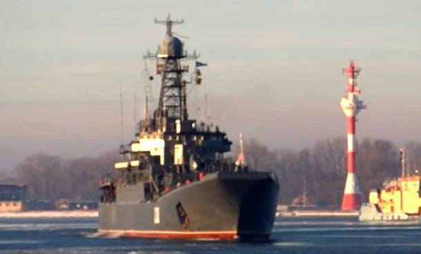 Возвращение БДК Балтийского флота «Королёв» из дальнего морского похода