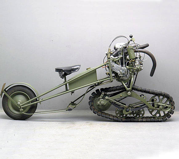 Гусеничный мотоцикл «Mercier» для французких военных