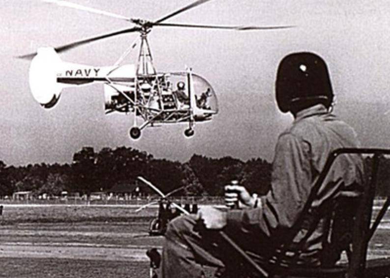 Первый в мире беспилотный вертолет HTK-1K «Kaman Dron»