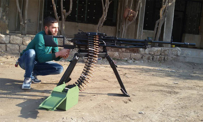 Сербский пулемет Застава М02 «Kojot» у боевиков в Сирии
