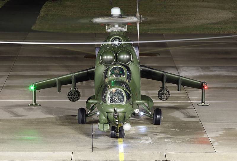 Ночные полеты вертолетов польских ВВС