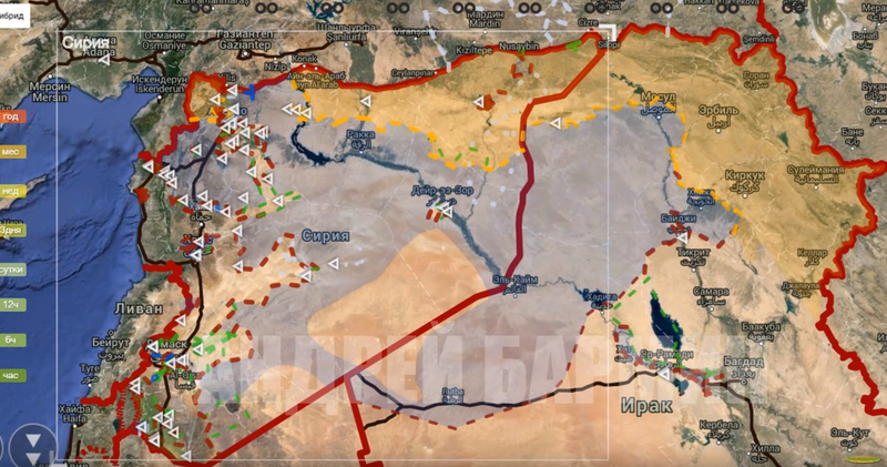 Военная карта Ближнего Востока - 28.03.2016