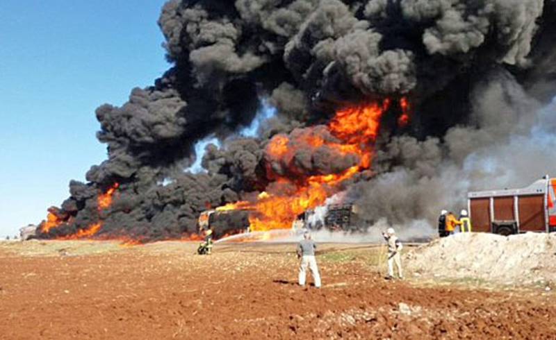 Сирийский десант уничтожил караван бензовозов ИГИЛ