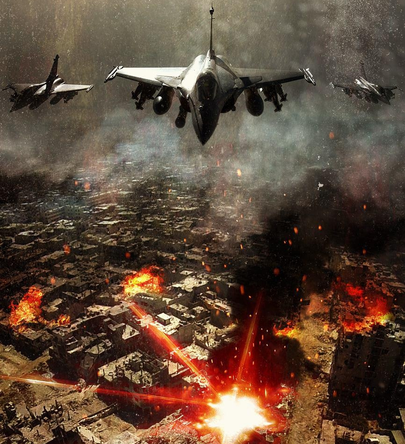Сирийская авиация бомбит боевиков в Хомсе