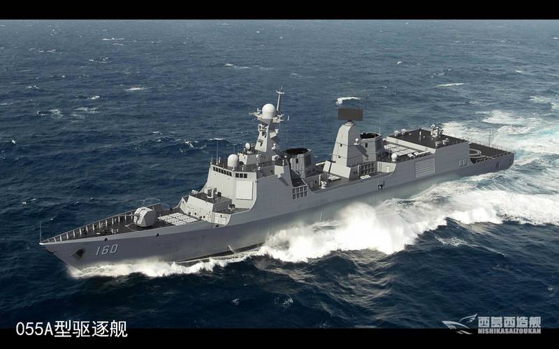 Новейший китайский эсминец типа 055 прогонит США со спорных территорий