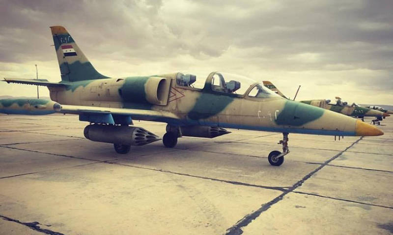 Совмесные учения Ми-8АМТШ ВКС России и L-39ZO ВВС Сирии