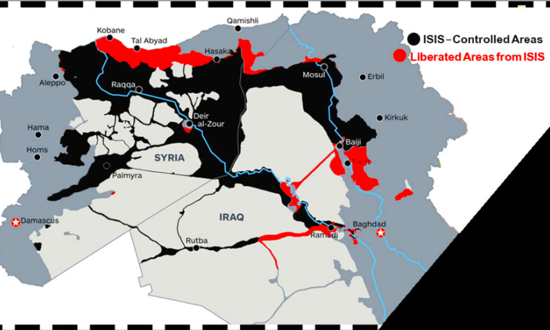 Террористы ДАИШ потеряли 22% территорий в Ираке и Сирии