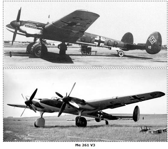 Messerschmitt Me 261 V1 Adolfine и дальний разведчик Me 261 V3. Германия