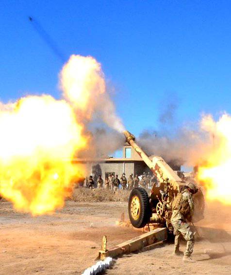 Мощным артударом уничтожено более 40 террористов ИГИЛ