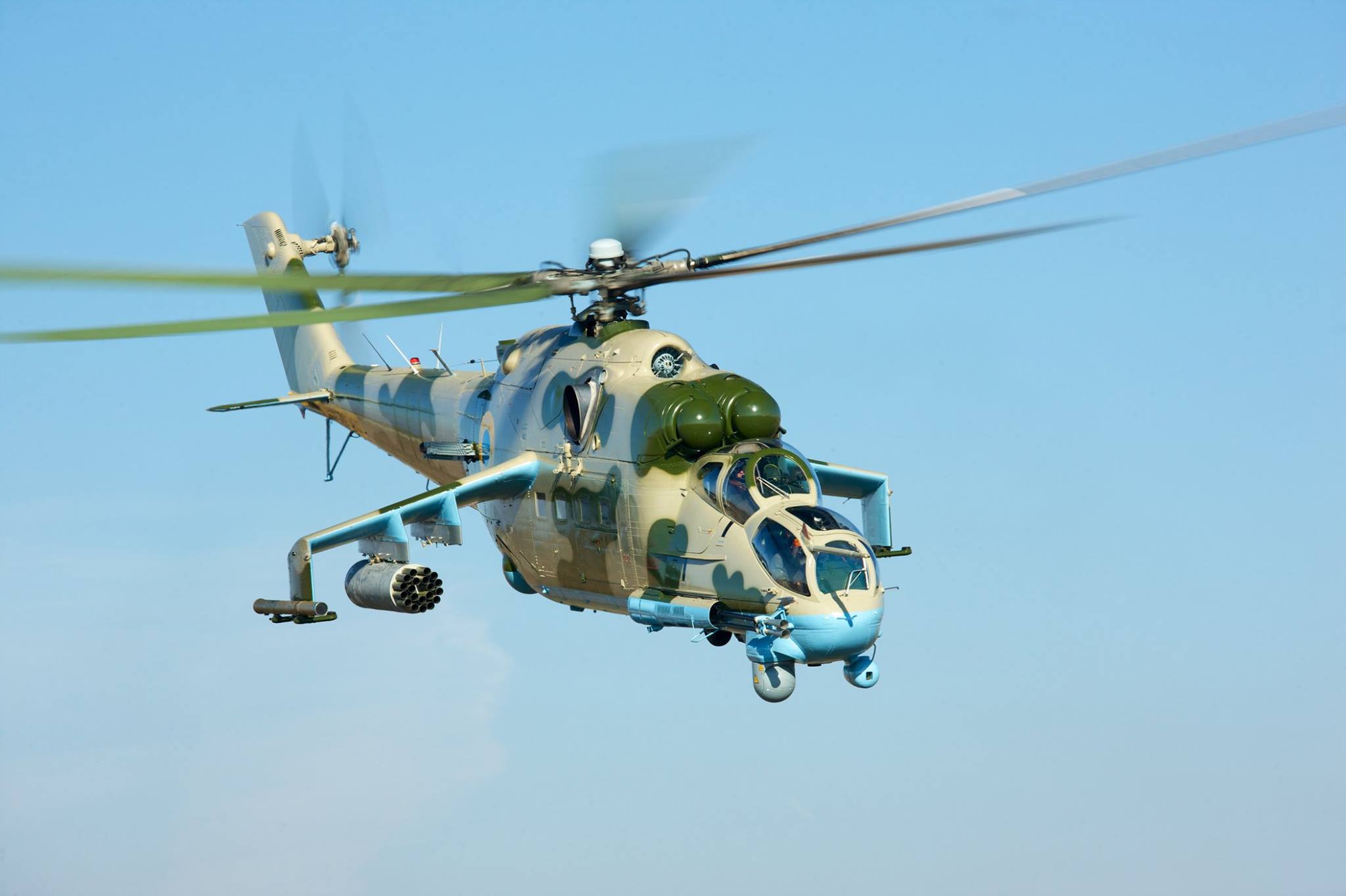 На Украине начаты испытания модернизированного боевого вертолета Ми-24ПУ2