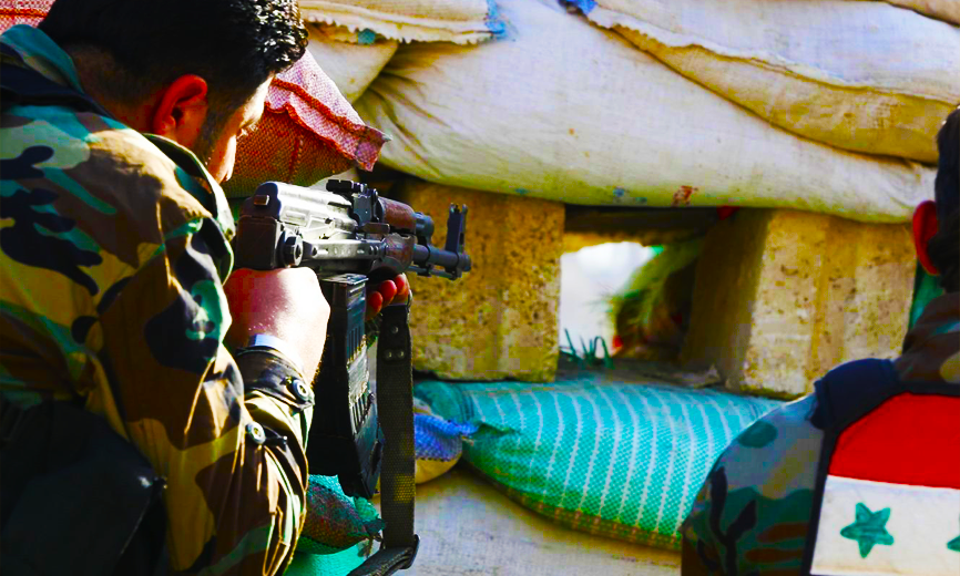 Гранатометный конвой боевиков попал под шквал огня бойцов Асада