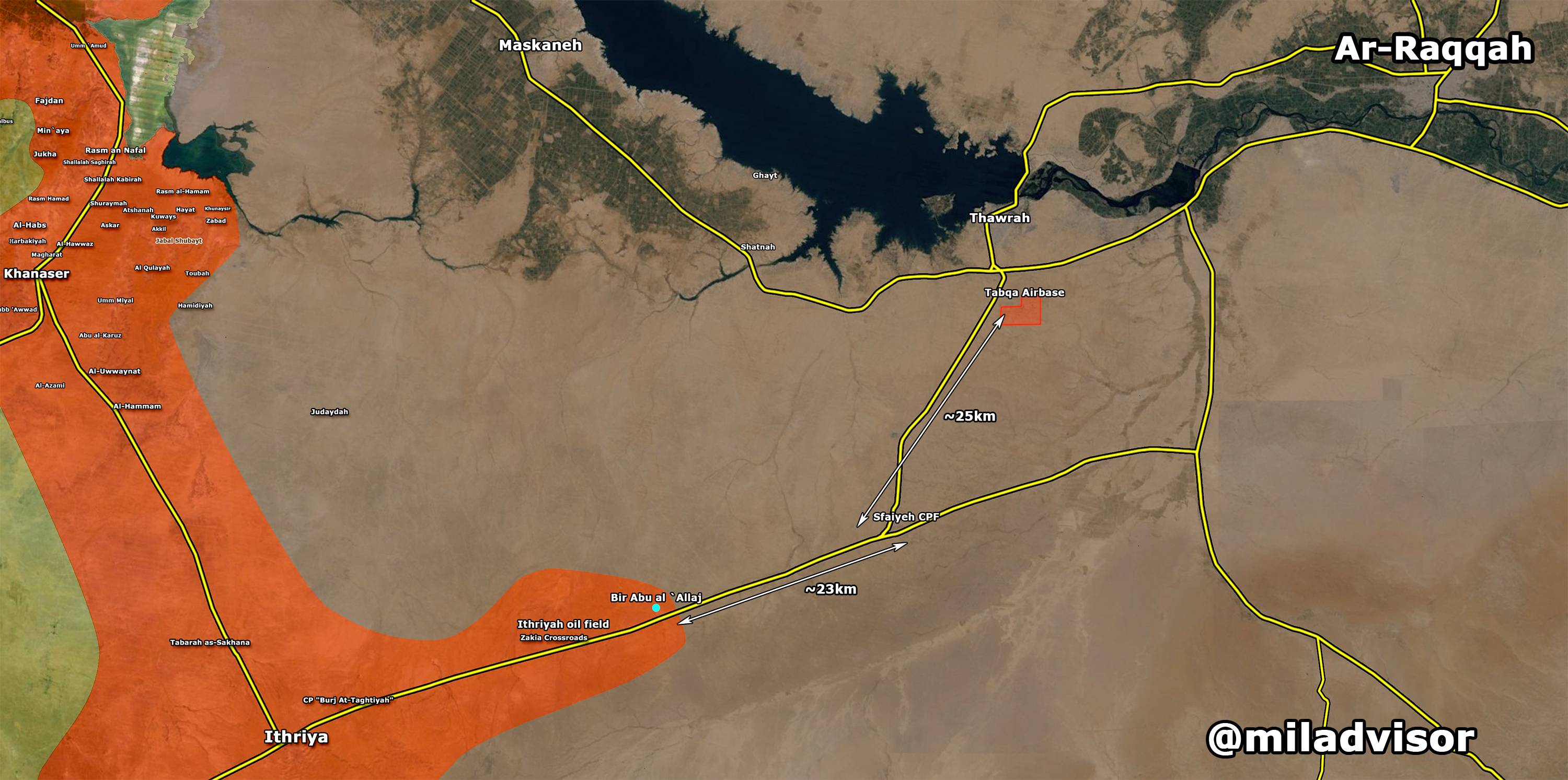 О ситуации с наступлением сирийской армии в провинции Ракка к 5 июня 2016г.