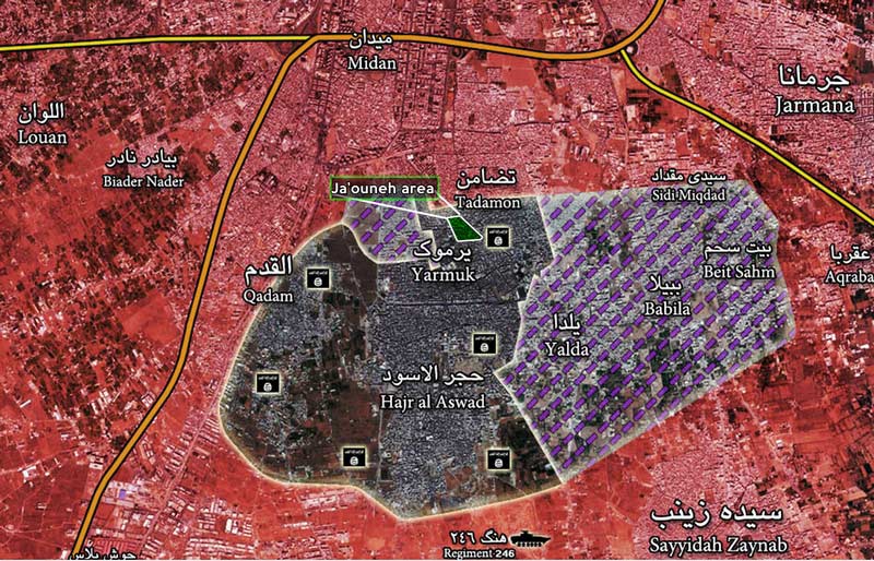 ИГИЛ вытесняет остатки Джебхат ан-Нусра из района Ярмук на юге Дамаска