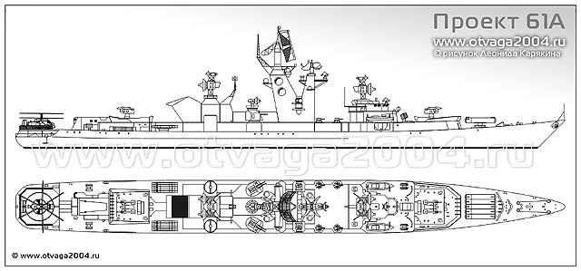 Атомный большой противолодочный корабль проекта 61А