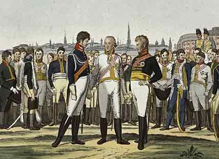 20 июня 1813 года  встреча российского, прусского и австрийского монархов