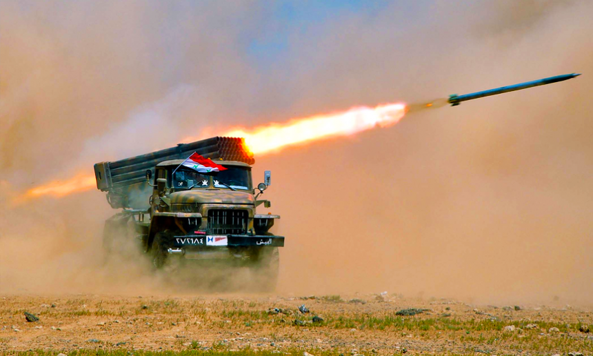 Реактивная артиллерия Дамаска встретила конвой боевиков ракетами