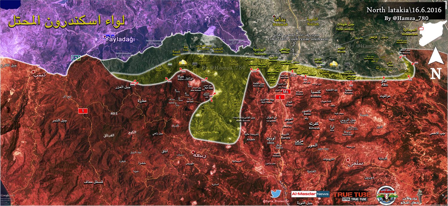 Сирийская армия освободила большой район на севере провинции Латакия