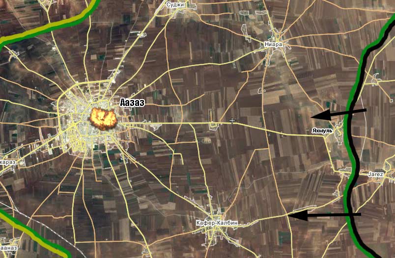 Террорист ИГ атаковал штаб исламистов в Аазазе на севере провинции Алеппо