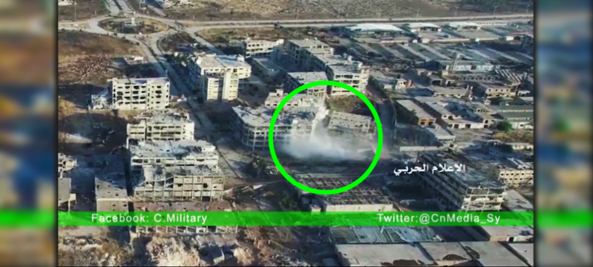 Войска Асада засняли зачистку промзон от боевиков в Алеппо