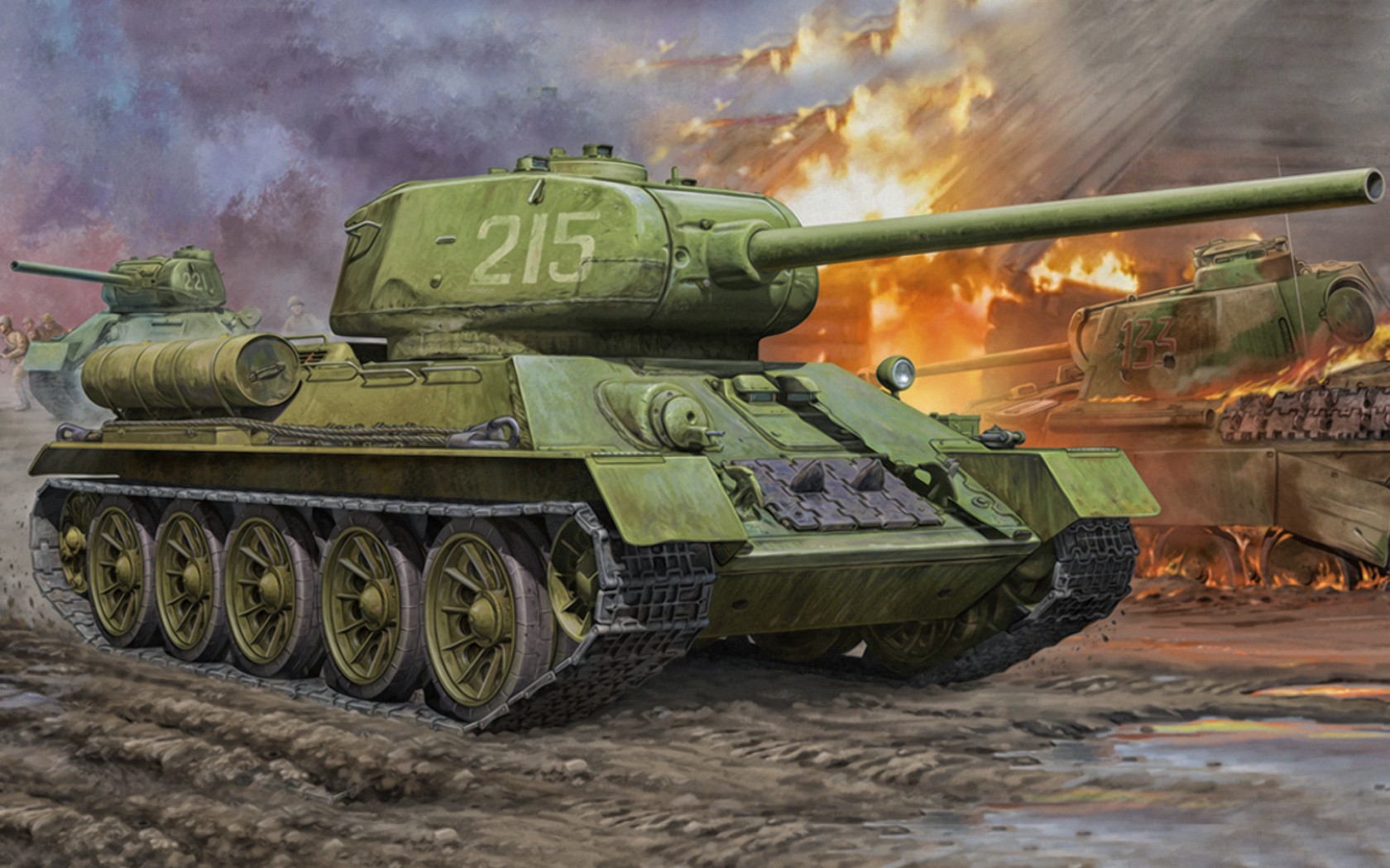 Танк Т-34 напал на Вермахт, как монстр