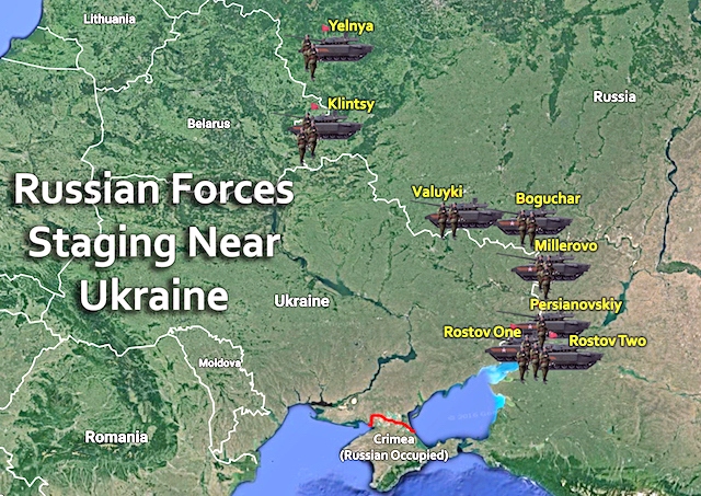 Free Beacon: Русские вторгнутся на Украину с восьми направлений Free Beacon: Русские вторгнутся на Украину с восьми направлений